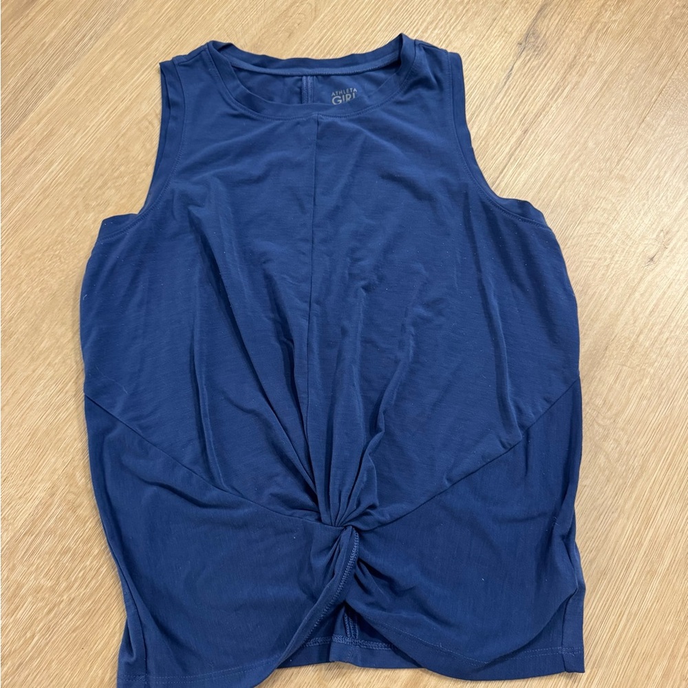 Athleta Girl Blue Twist-Front Tank Top